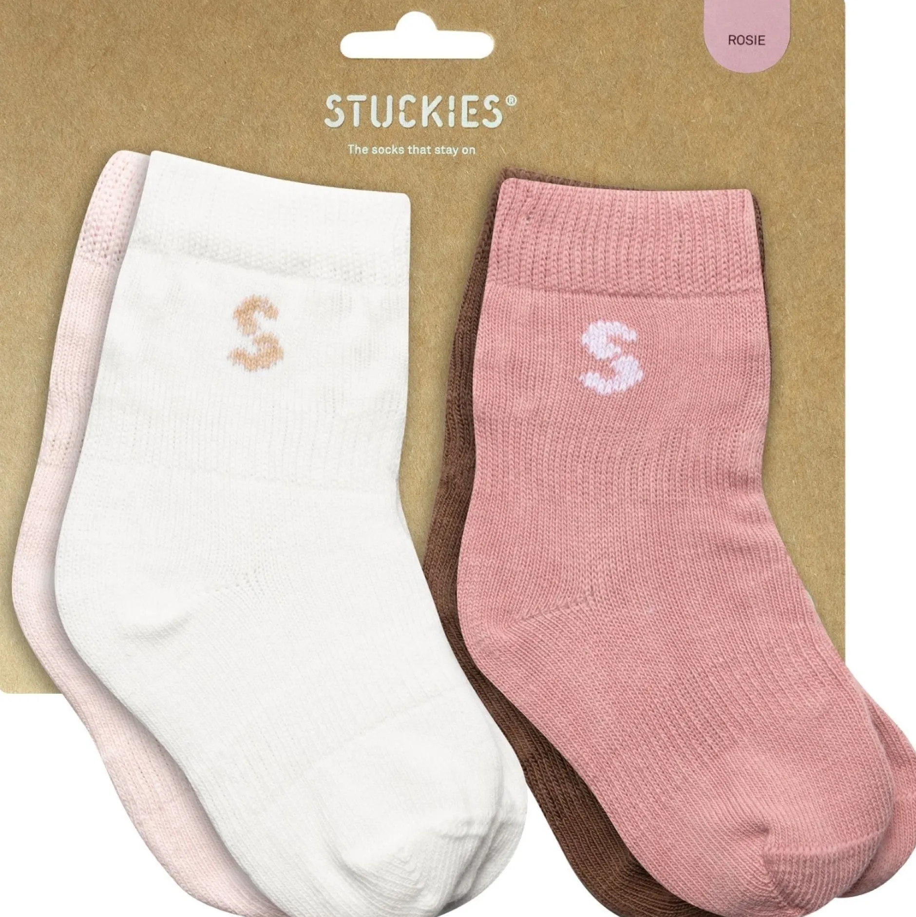 Stuckies Strumpor i bomull Rosie 10/15 Utan Anti-Slip 4-pack