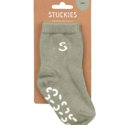 Stuckies Strumpor i bomull Sage 10/15 Utan Anti-Slip 1-pack