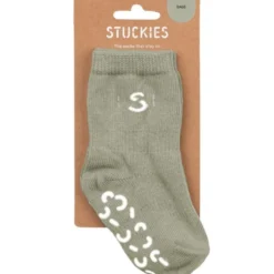 Stuckies Strumpor i bomull Sage 22/24 Anti-Slip 1-pack