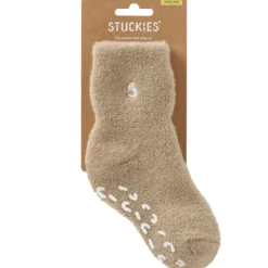 Stuckies Teddy Strumpor i Ullmix Pebble MEDIUM / 2–3 y Anti-Slip 1-pack