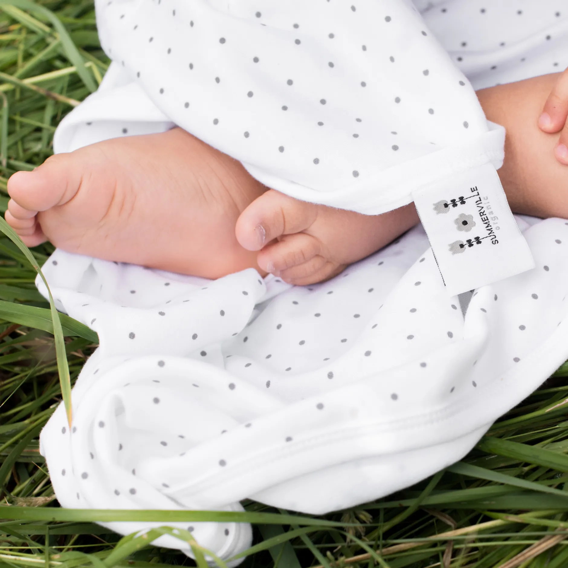 SUMMERVILLE organic Babyfilt EKO Vit Dotty 1 st