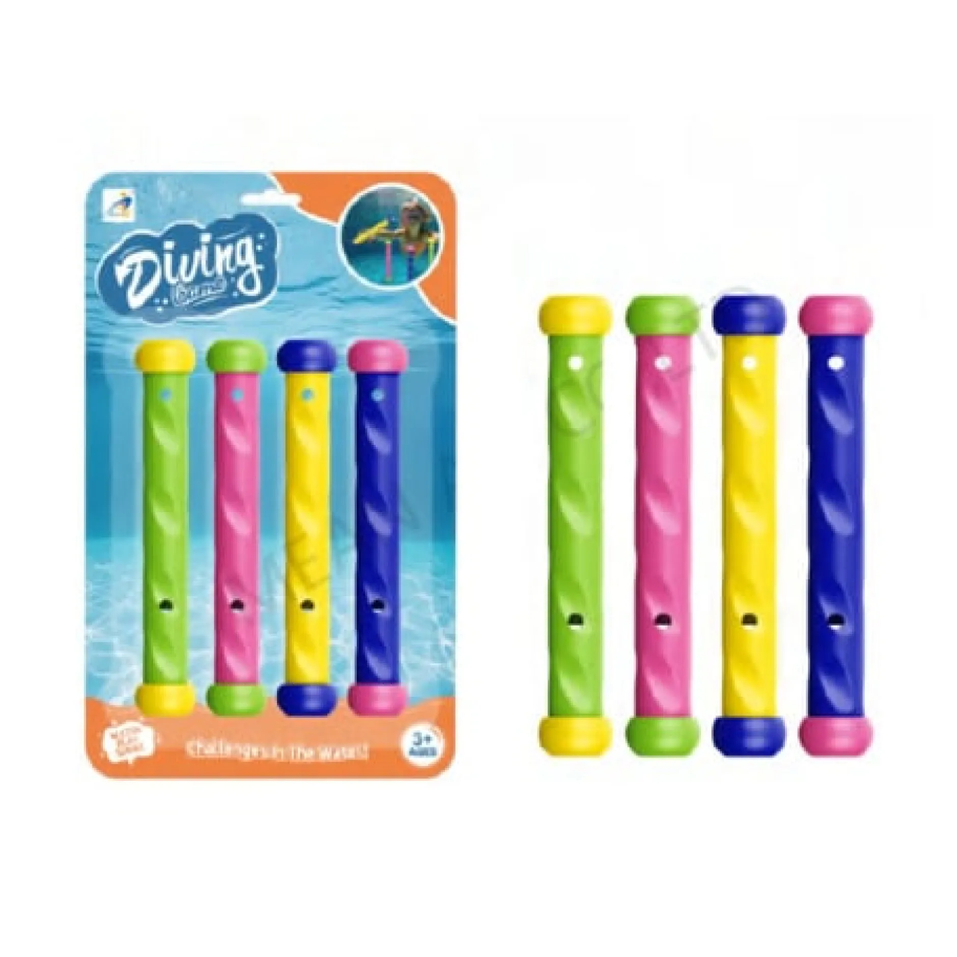 Suntoy Sim- Och Dykleksak Pinnar 4 st