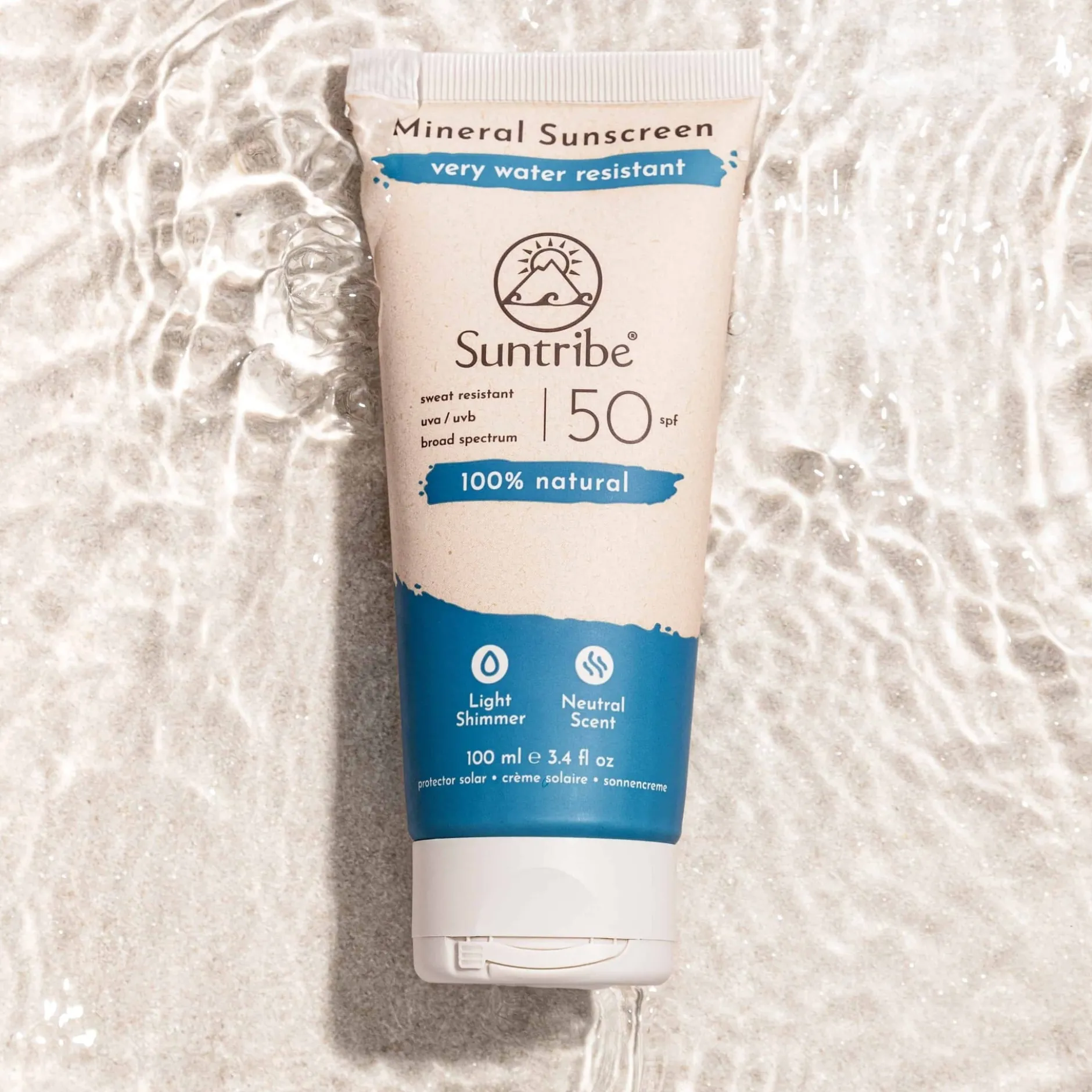 Suntribe Active Natural Mineral SPF50 Sunscreen 100 ml