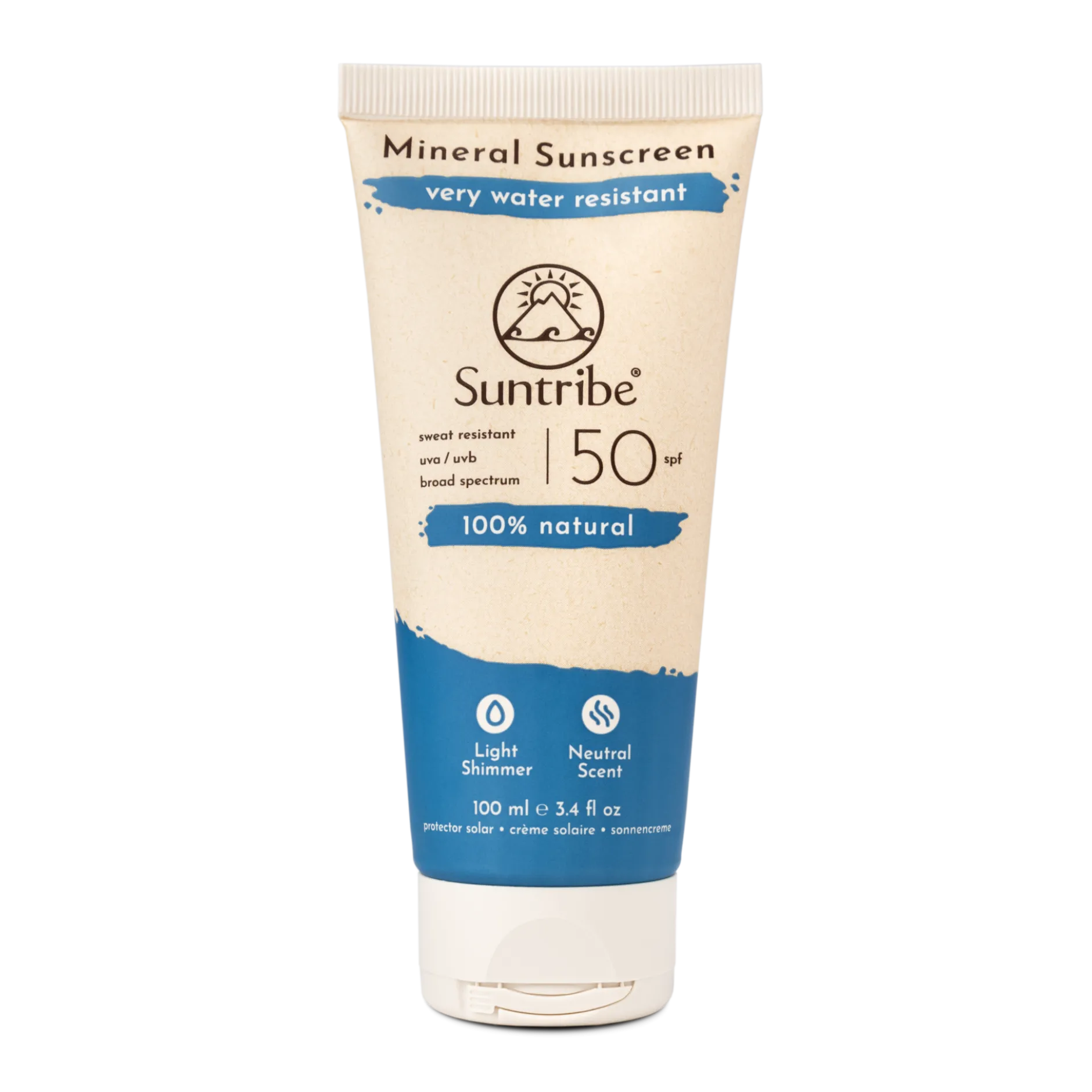 Suntribe Active Natural Mineral SPF50 Sunscreen 100 ml