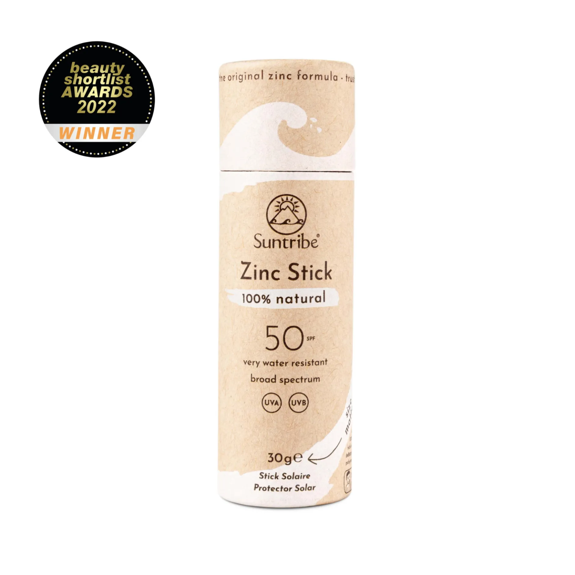 Suntribe All Natural Sport Zinc Stick SPF50 Original White 30g