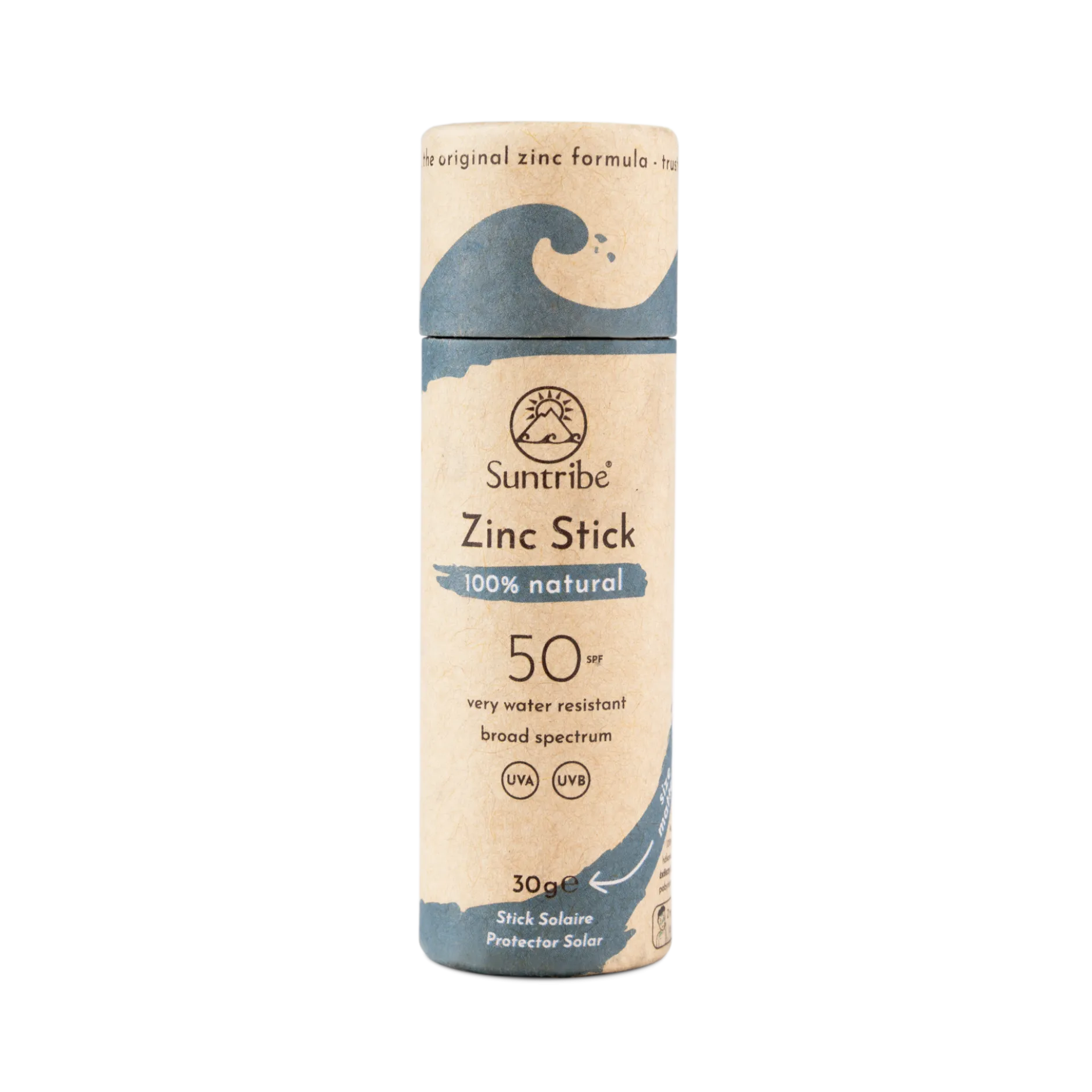 Suntribe All Natural Sport Zinc Stick SPF50 Ocean Blue 30g