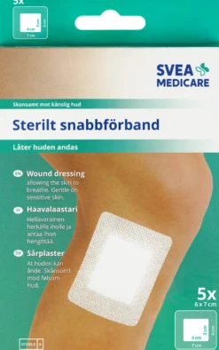 Svea Medicare Sterilt Snabbförband 6 x 7 cm 5 st