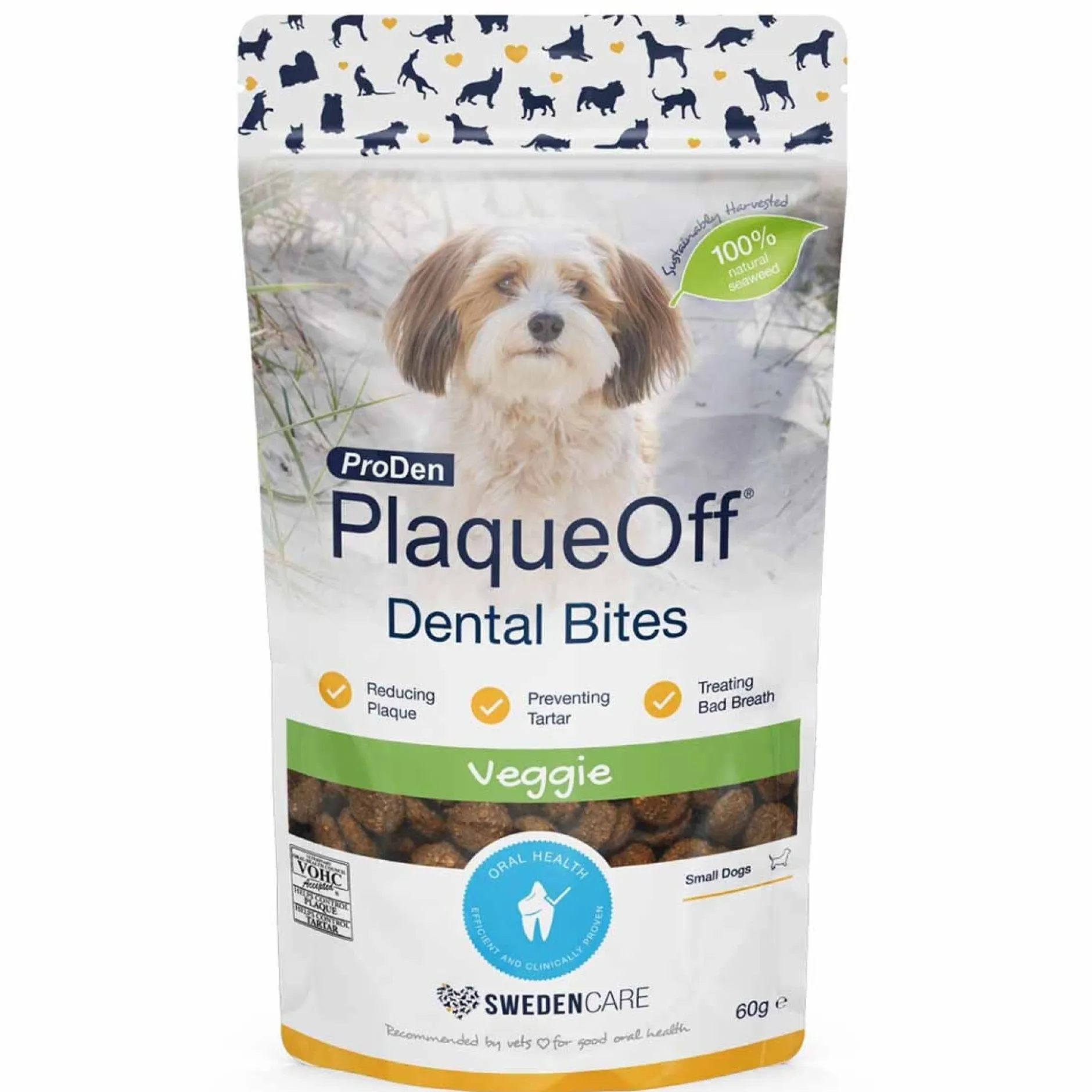 Swedencare Plaqueoff Dental Bites Veggie 60 g