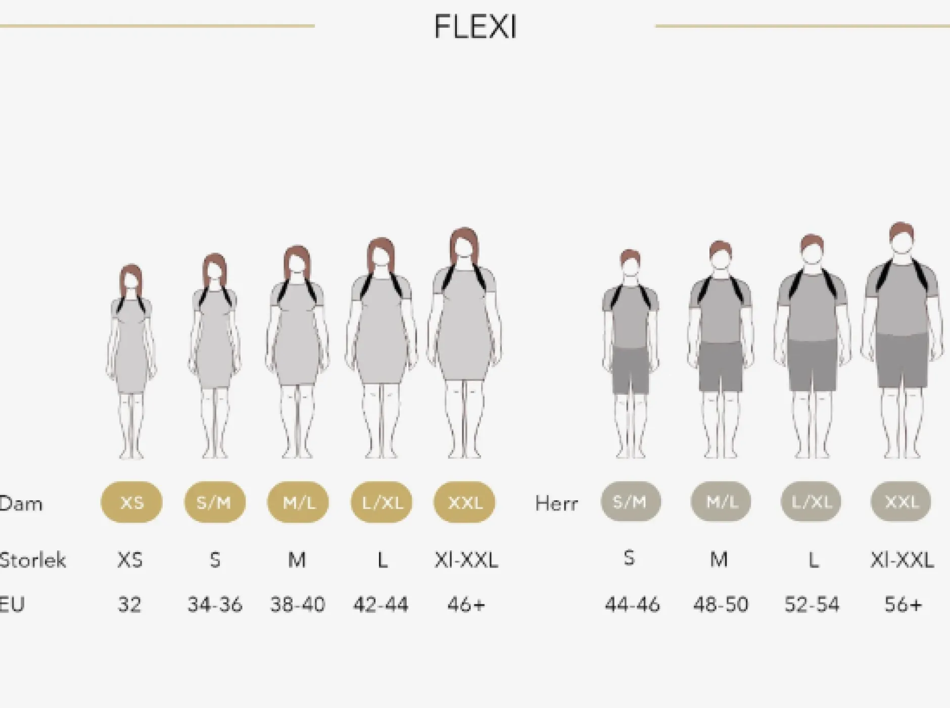 Swedish Posture Flexi Hållningsband Svart M-L