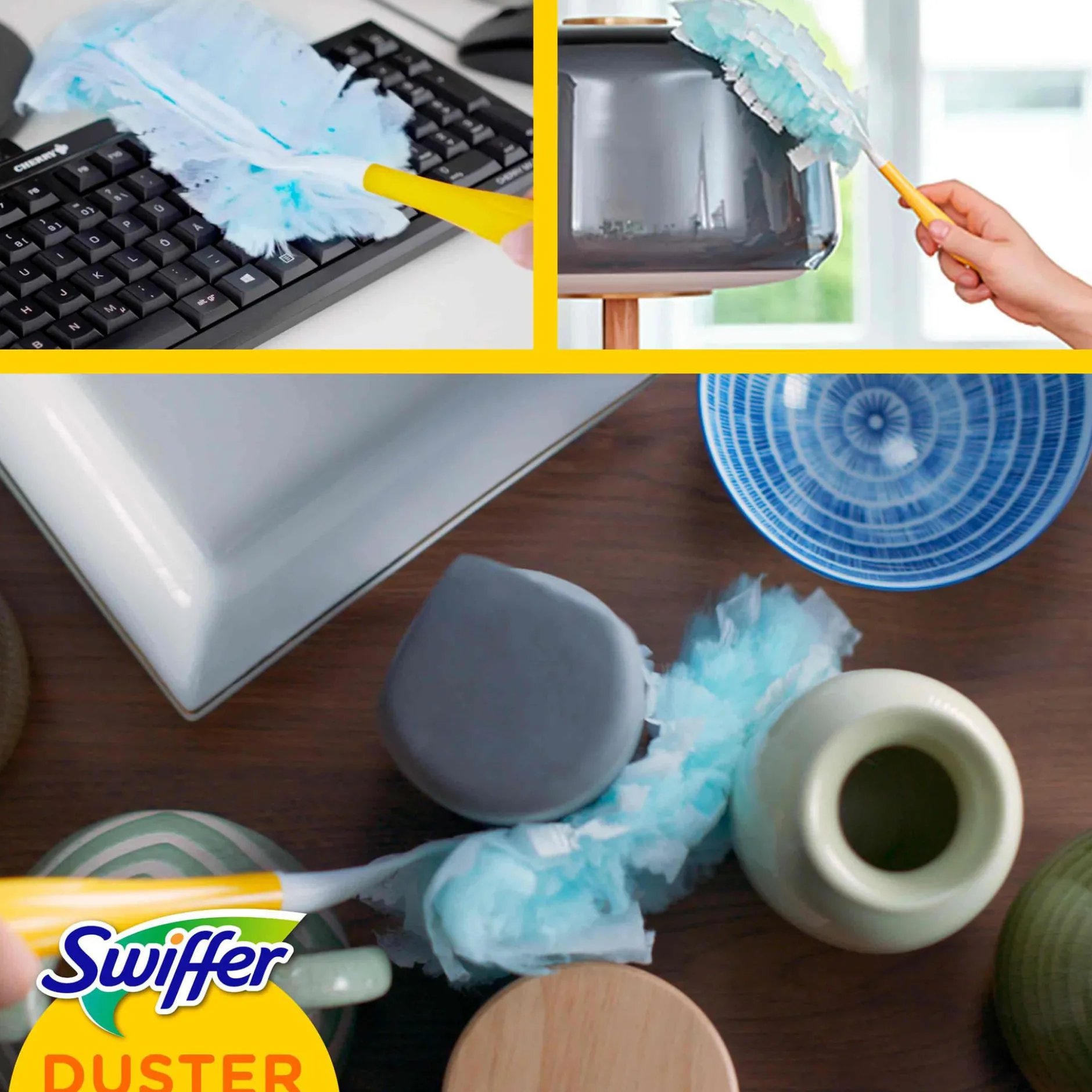 Swiffer Duster Dammvippa Startkit, 1 Dammvippa + 5 Refiller