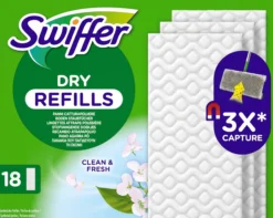 Swiffer Floor Dry Refills Torra rengöringsdukar för golv, 18 st