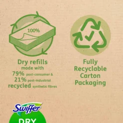 Swiffer Floor Dry Refills Torra rengöringsdukar för golv, 18 st