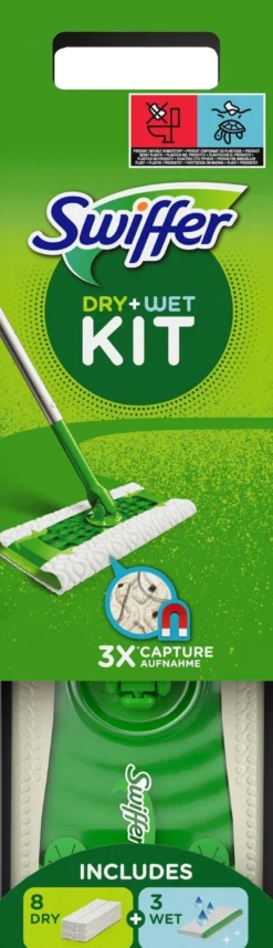 Swiffer Sweeper Startkit 1 mopp, 8 torra rengöringsdukar & 3 fuktiga golvdukar