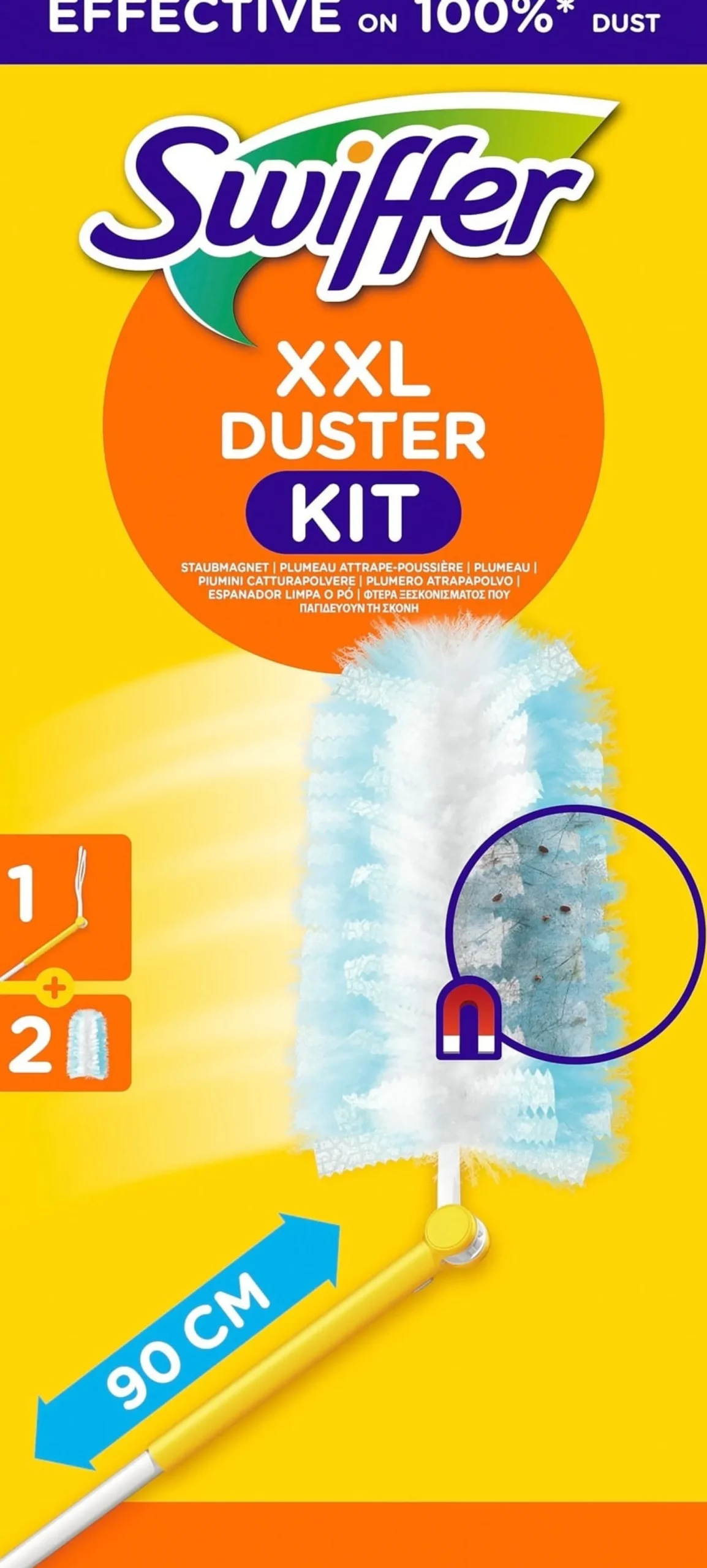 Swiffer XXL Duster Kit, 1 Handtag & 2 Damvippa refiller