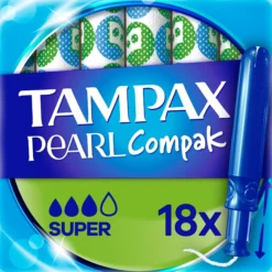Tampax Compak Pearl Super Tamponger med applikator 18 st