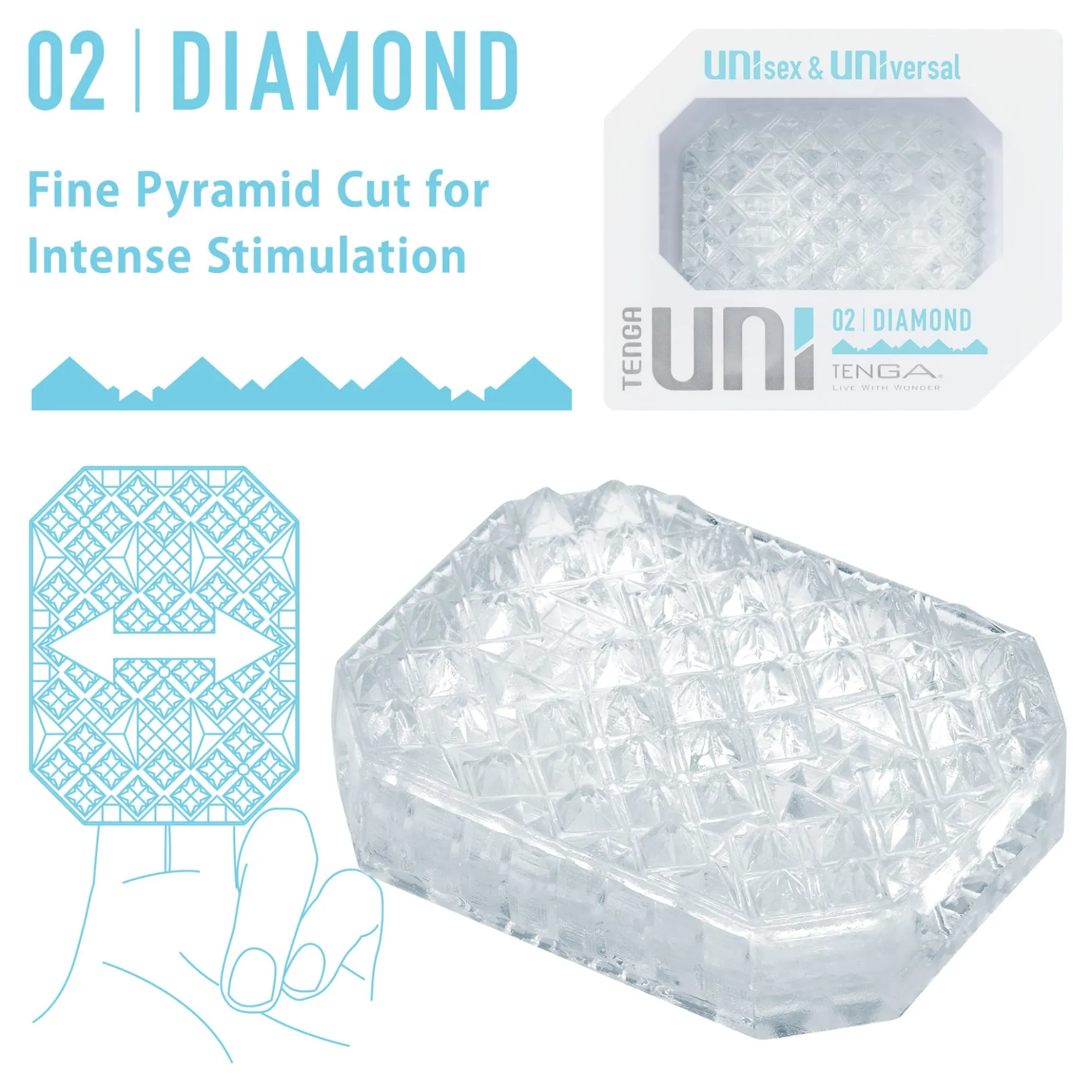 Tenga Uni Diamond Onanihjälpmedel Unisex