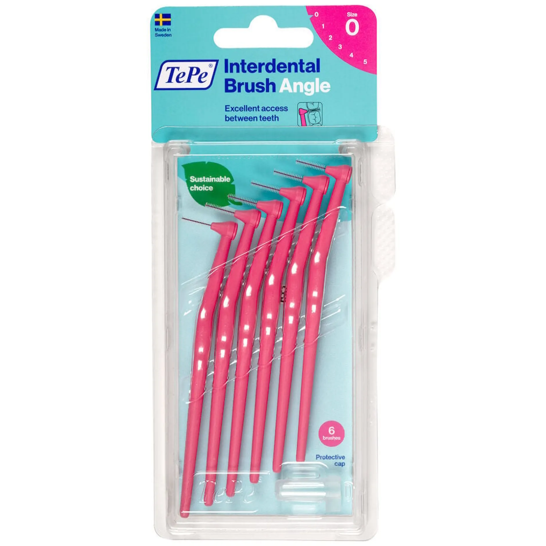 TePe Angle Vinklad Mellanrumsborste 0,4mm Rosa 6-pack