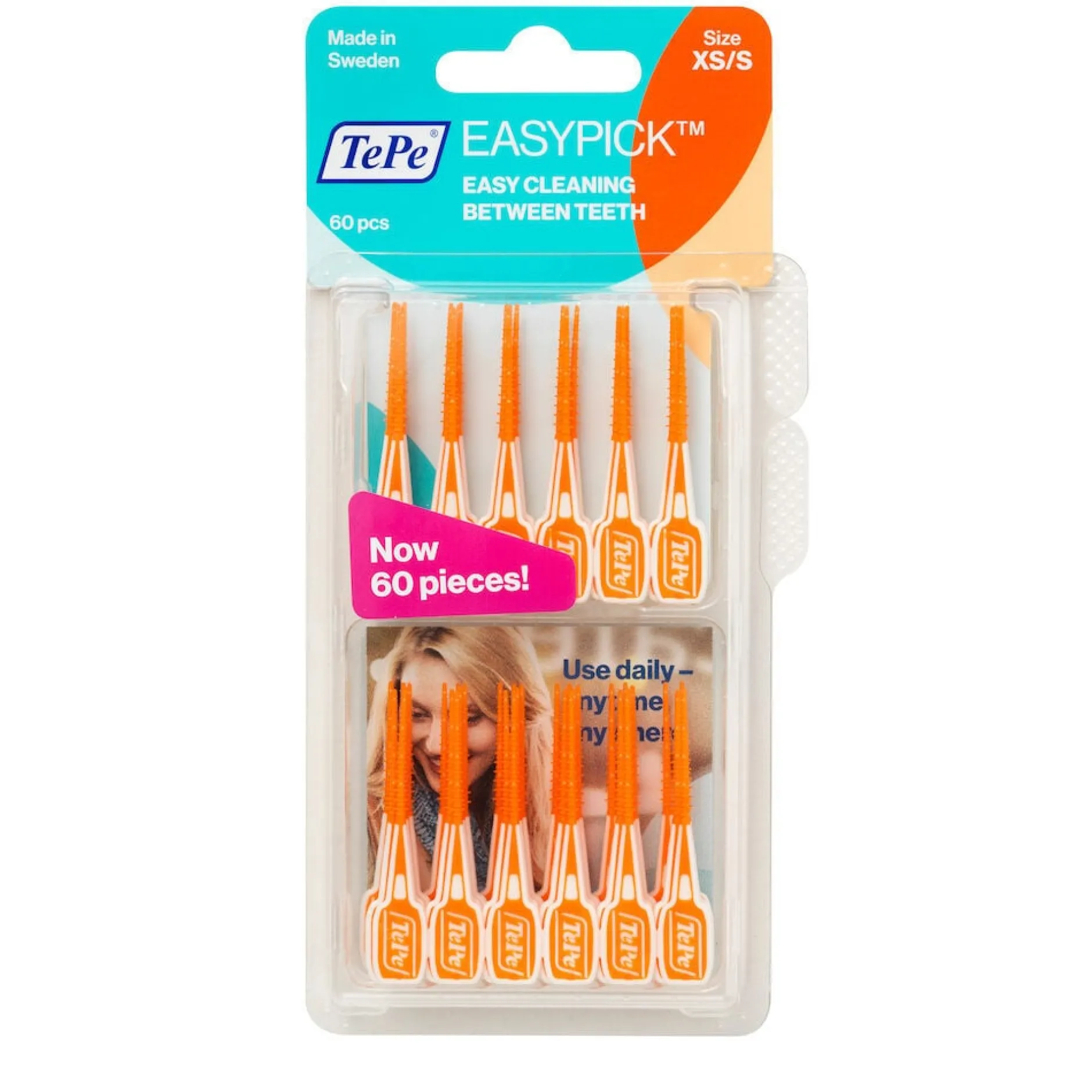 TePe EasyPick XS/S Tandpetare Orange 60-pack