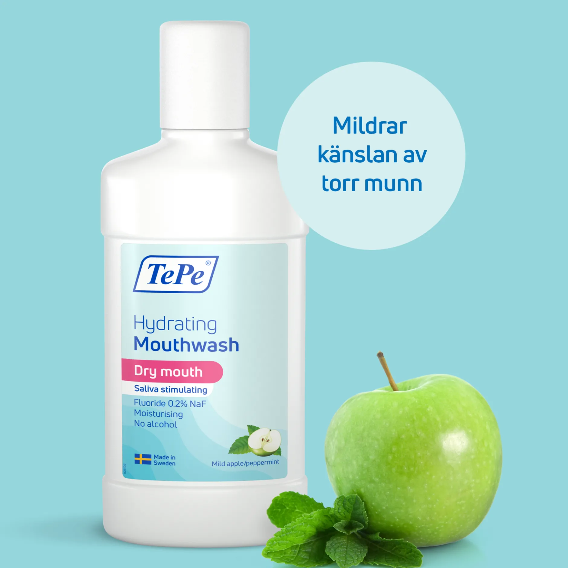 Tepe Hydrating Mouthwash Apple & Mild Peppermint 500 ml