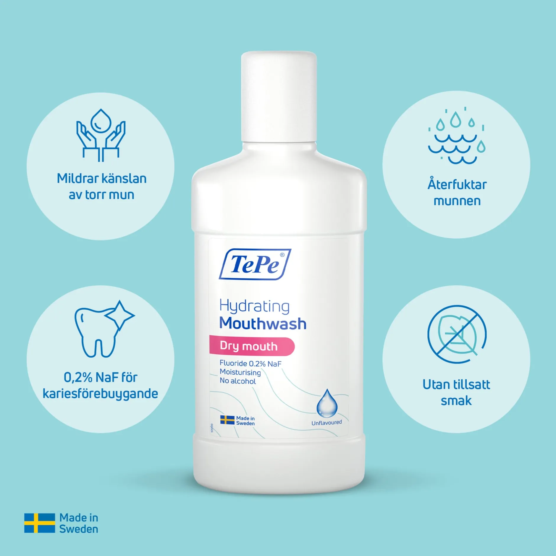 Tepe Hydrating Mouthwash Unflavoured 500 ml