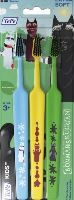 TePe Kids Sommarskuggan Extra Soft Tandborstar 3 st