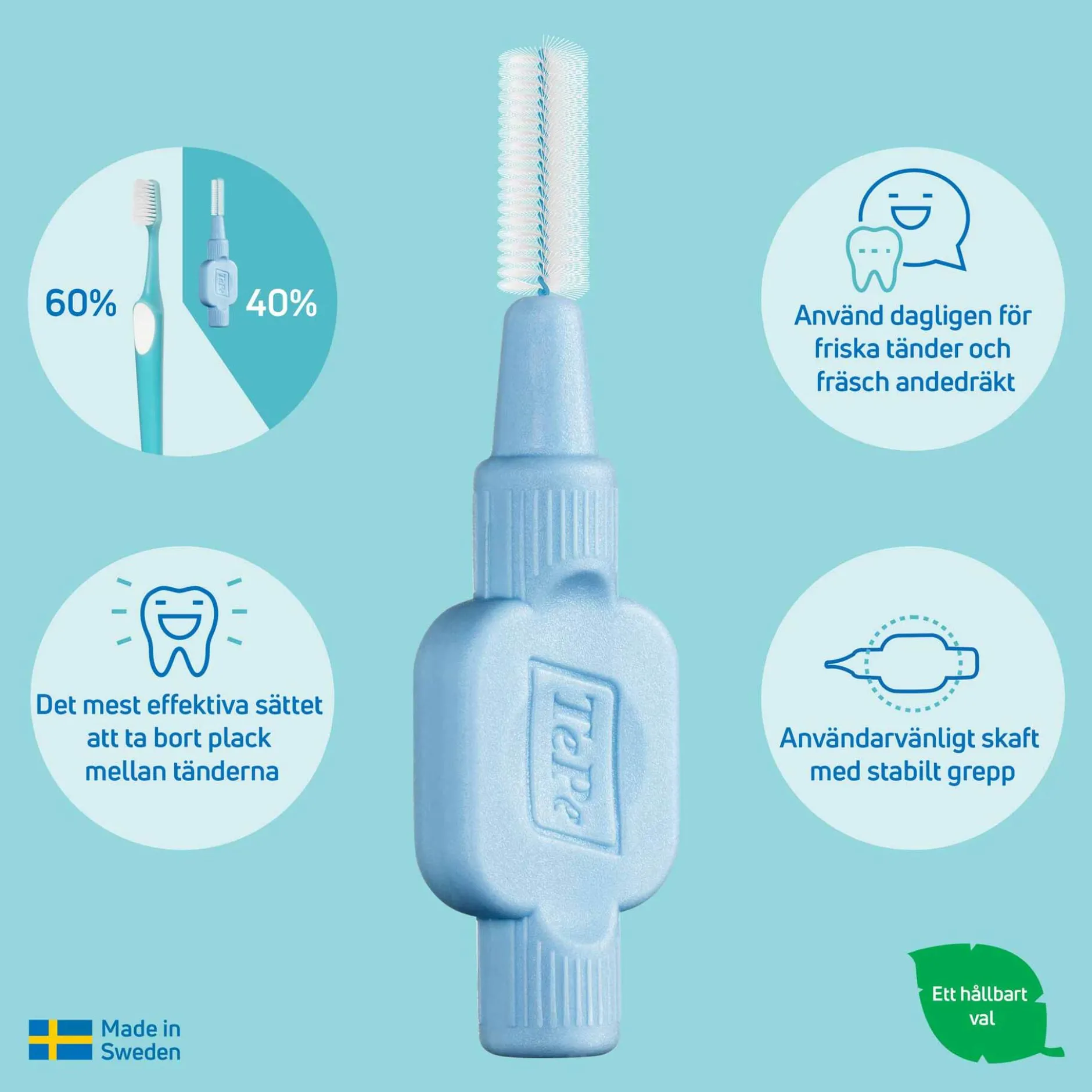TePe Mellanrumsborste Extra Soft 0,7mm Gul 8-pack