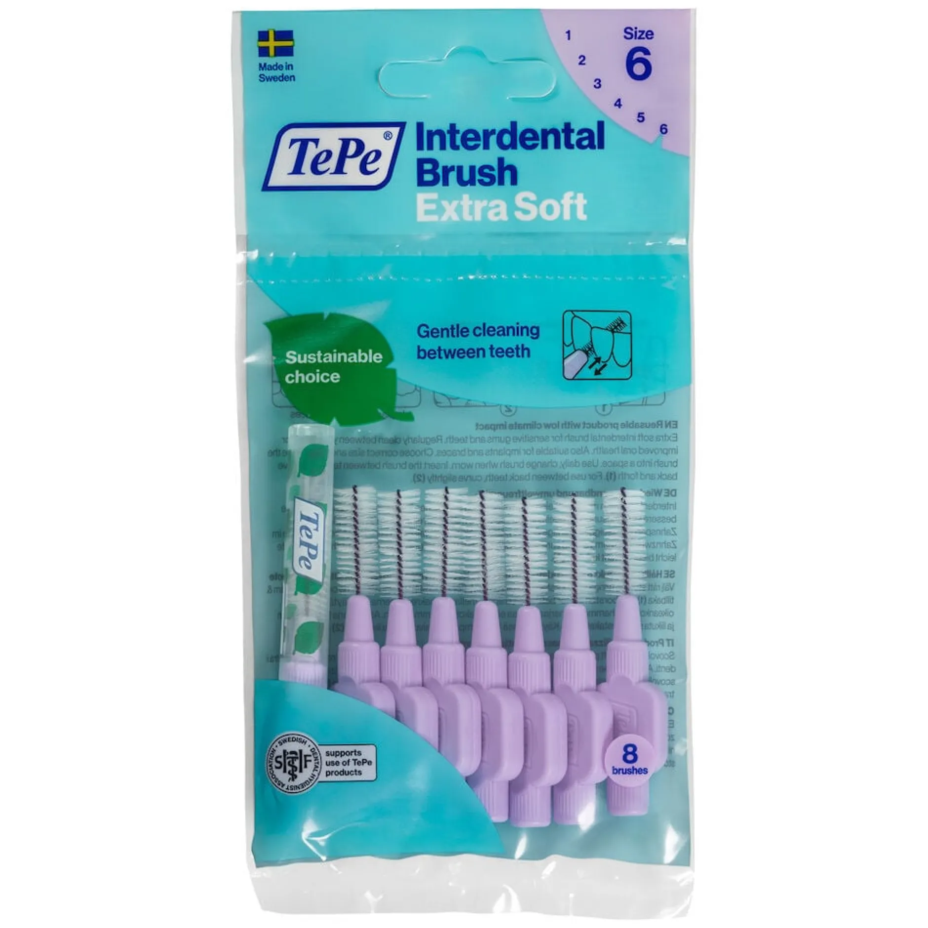 TePe Mellanrumsborste Extra Soft 1,1mm Lila 8-pack
