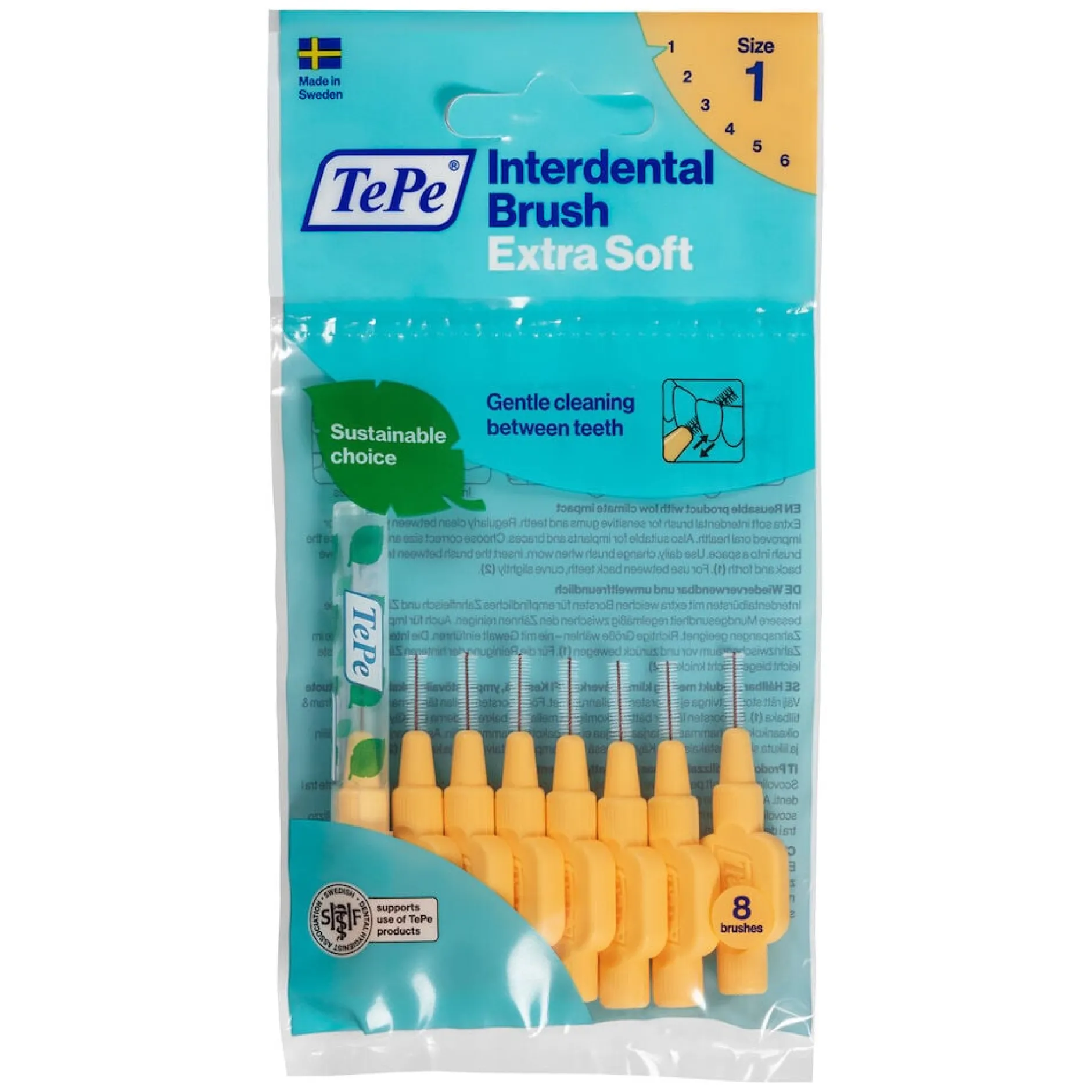 TePe Mellanrumsborste Extra Soft 0,45mm Orange 8-pack