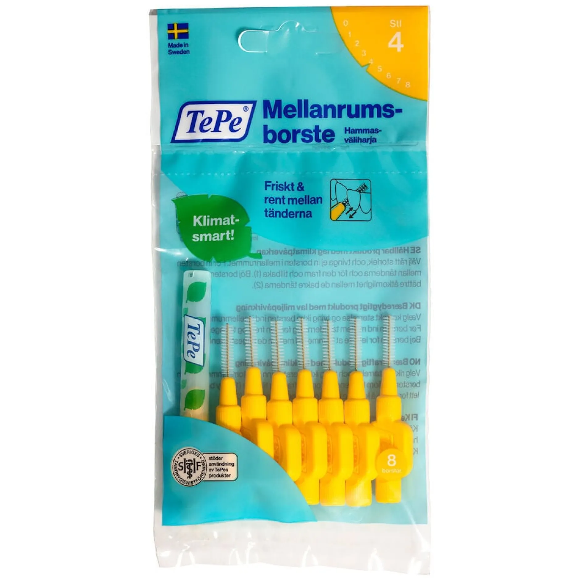 TePe Mellanrumsborste Original 0,7mm Gul 8-pack