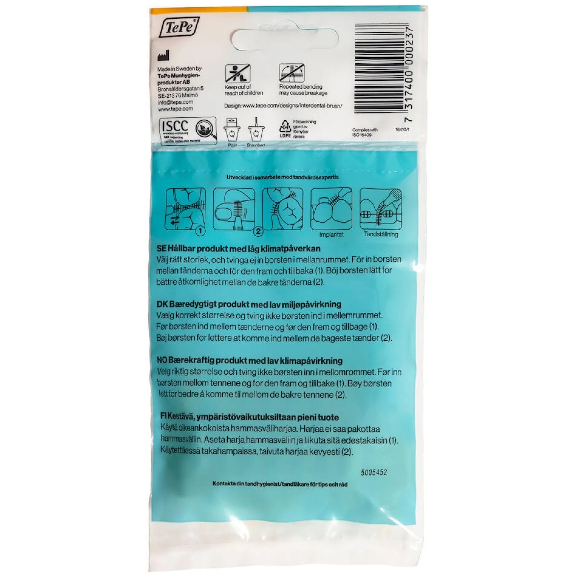 TePe Mellanrumsborste Original 0,7mm Gul 8-pack