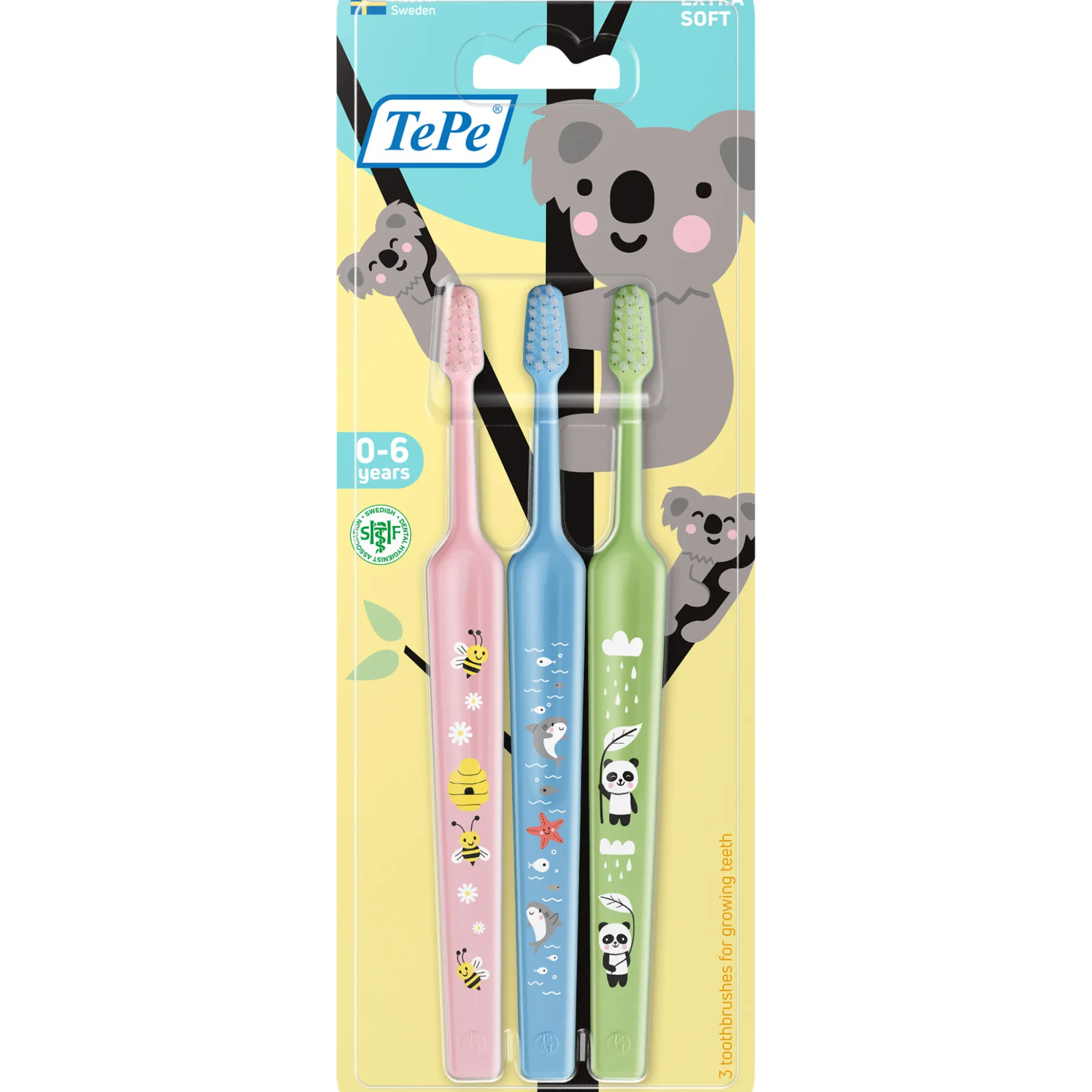 TePe Mini Extra Soft 0-6 år 3 st