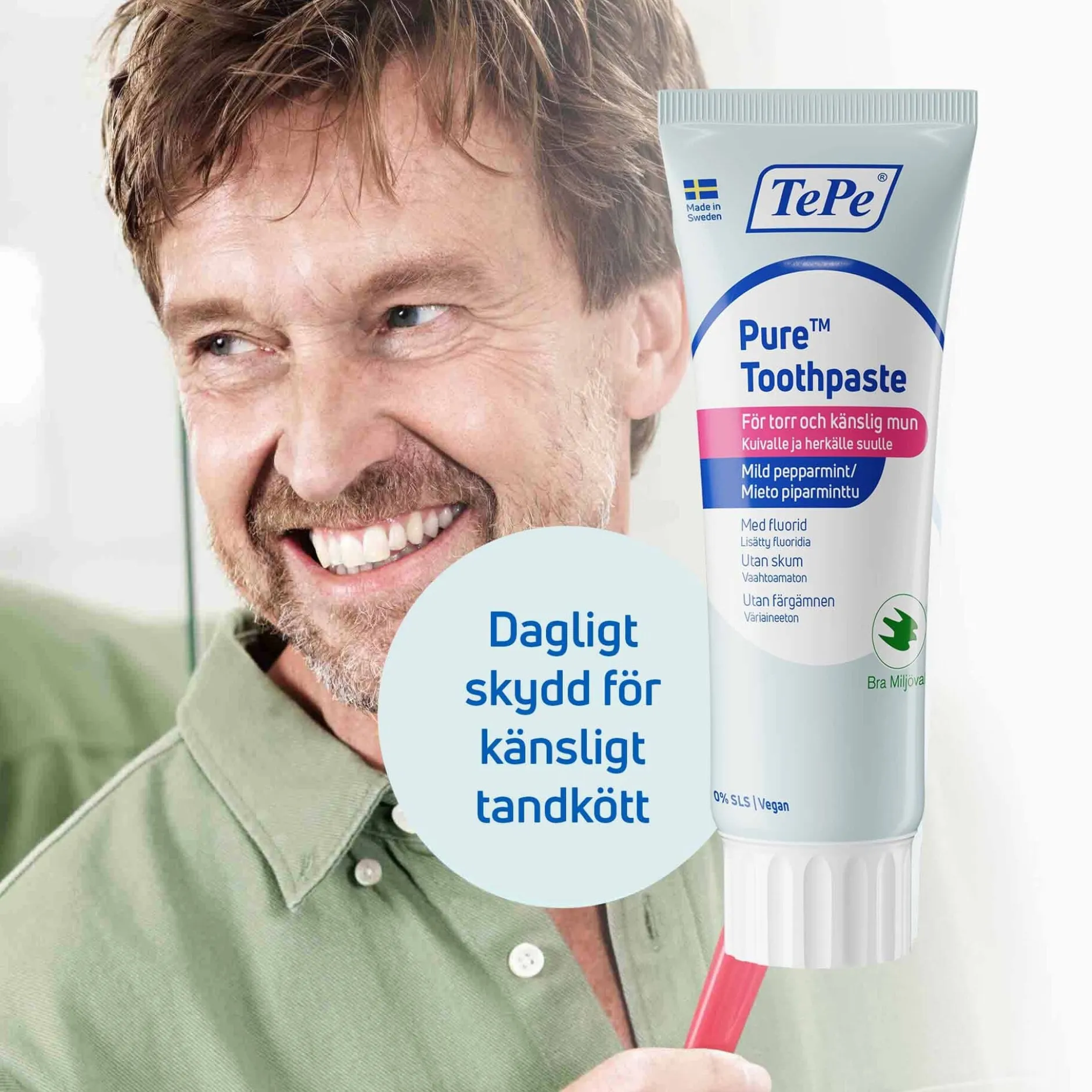 TePe Pure Toothpaste Mild Peppermint 75 ml