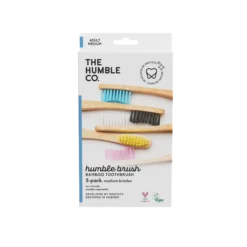 The Humble Co. Bambutandborstar Mjuk5-pack - Blandade färger