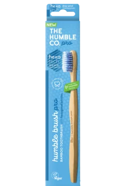 The Humble Co. Pro Hexatech Adult Blue Soft Tandborste 1 st