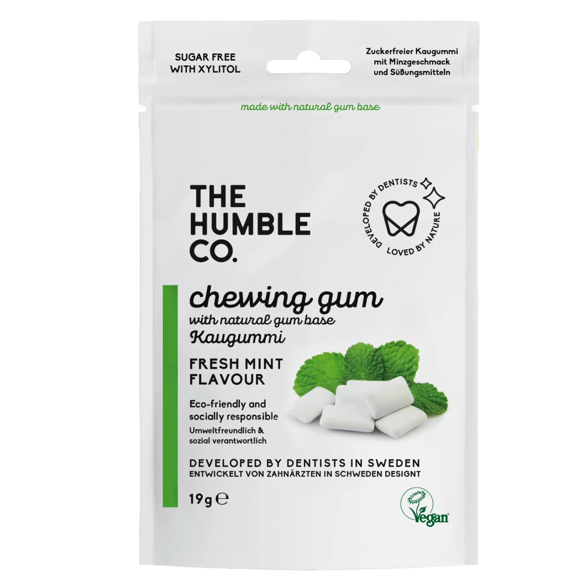 The Humble Co. Tuggummi Natural Fresh Mint 19g