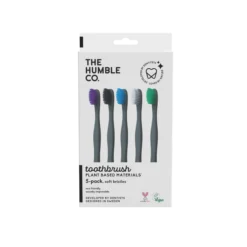 The Humble Co. Växtbaserade Tandborstar 5-pack - Blandade färger