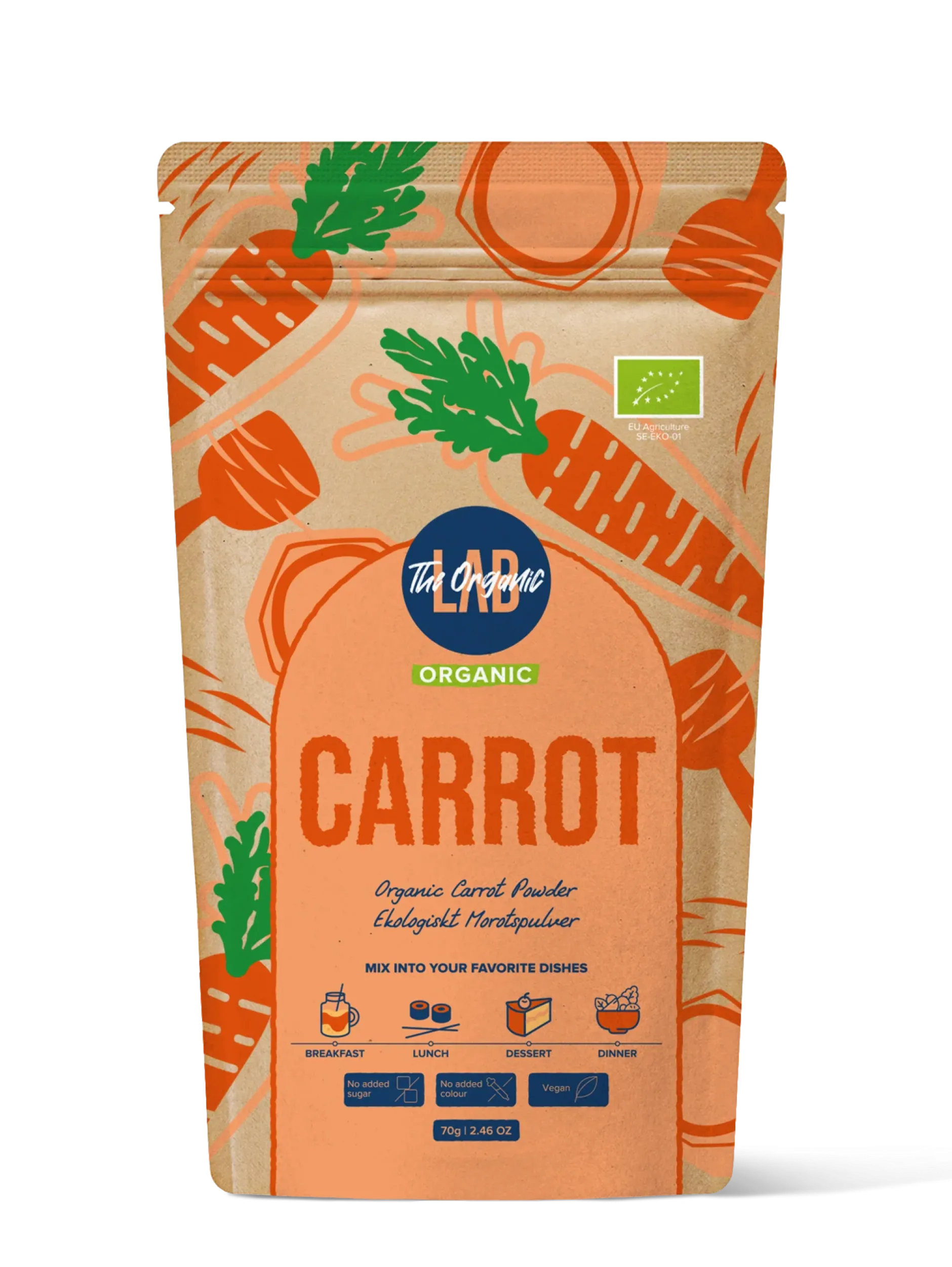 The Organic Labs Morots pulver, 70g