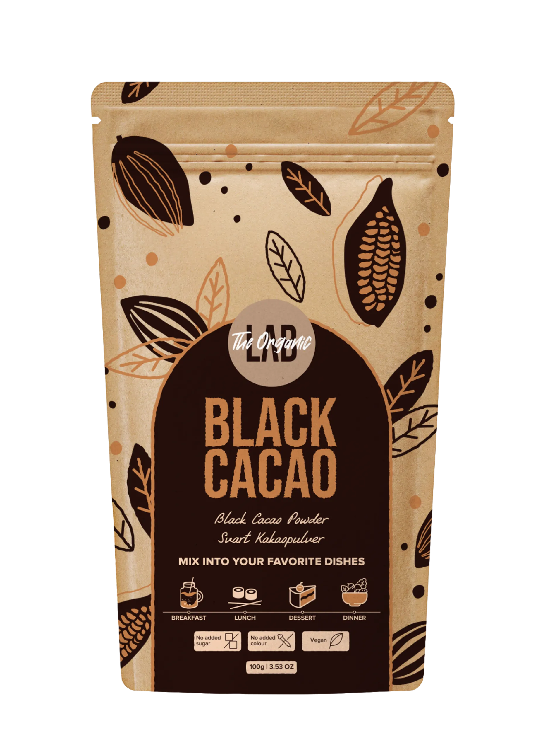 The Organic Labs Svart Kakaopulver 100 g
