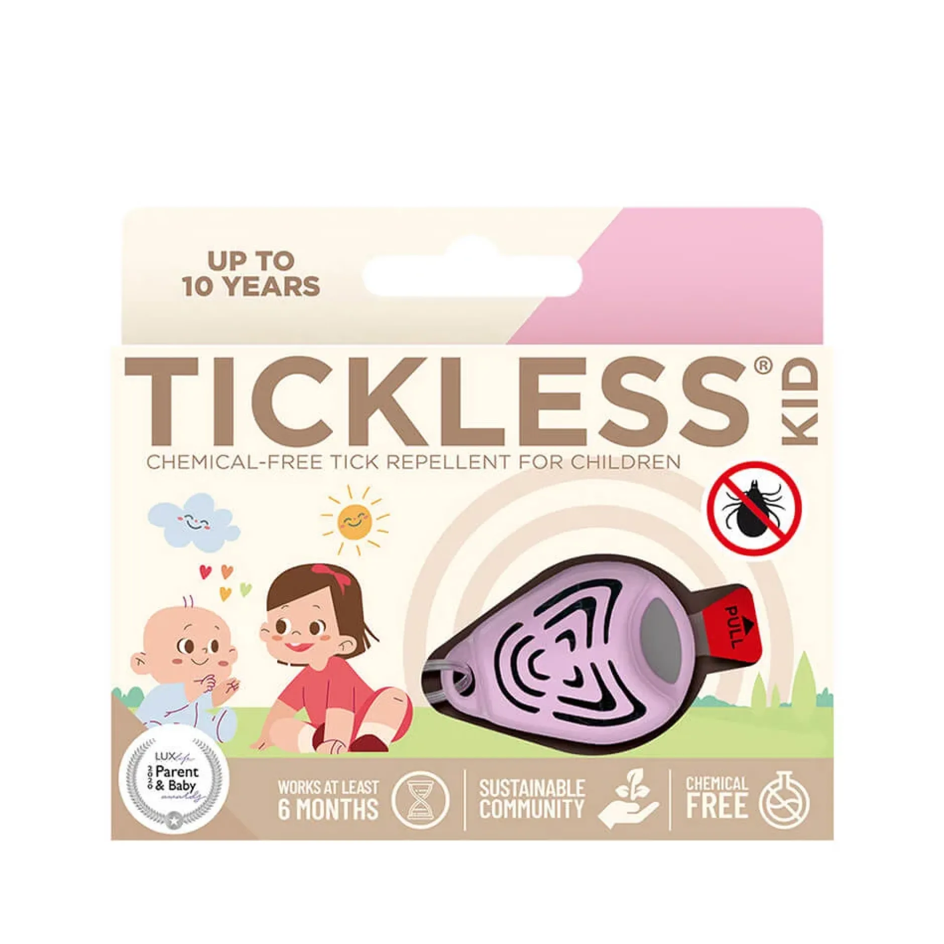 TICKLESS Baby/Barn Fästingskydd Rosa 1 st
