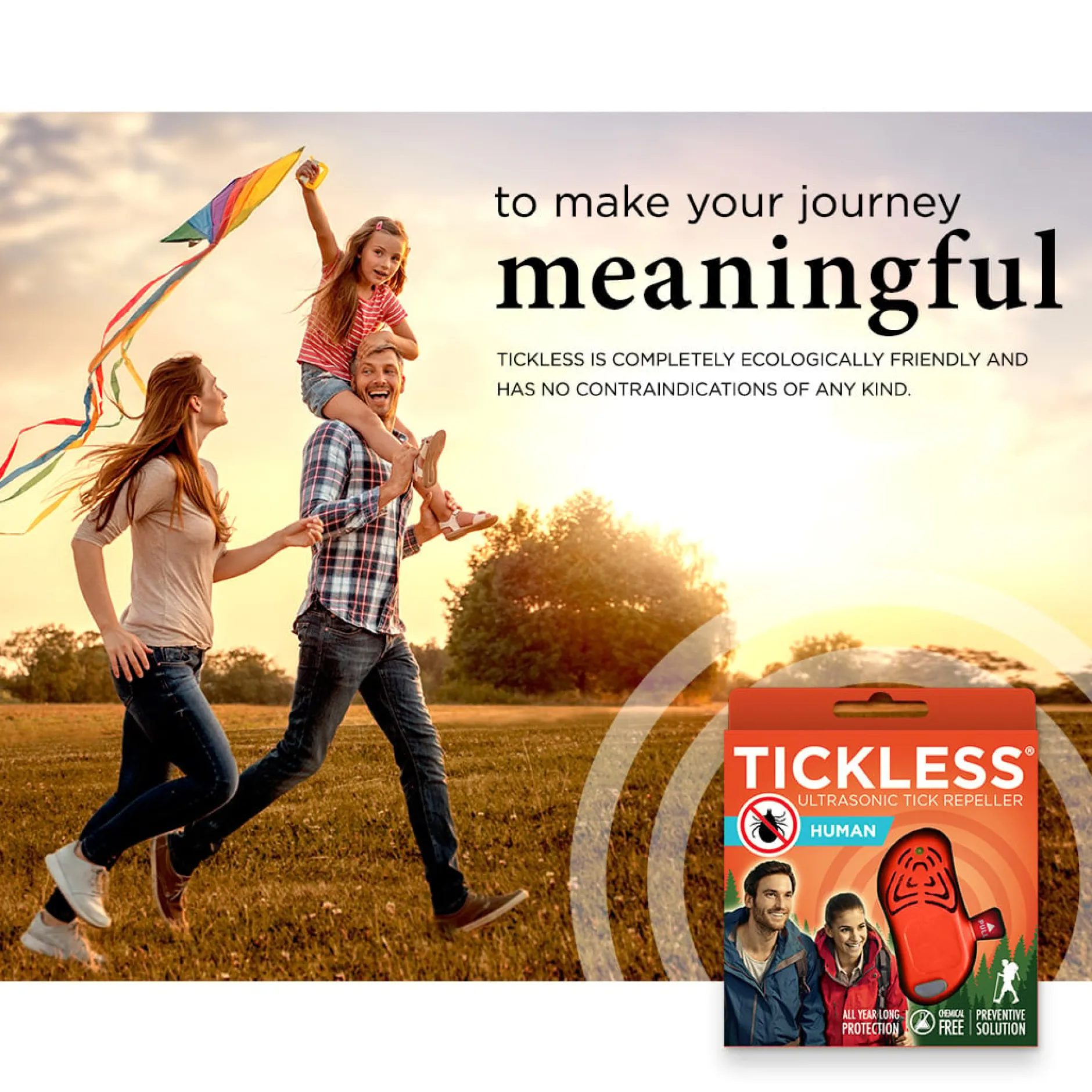 TICKLESS Human Fästingskydd Orange 1 st