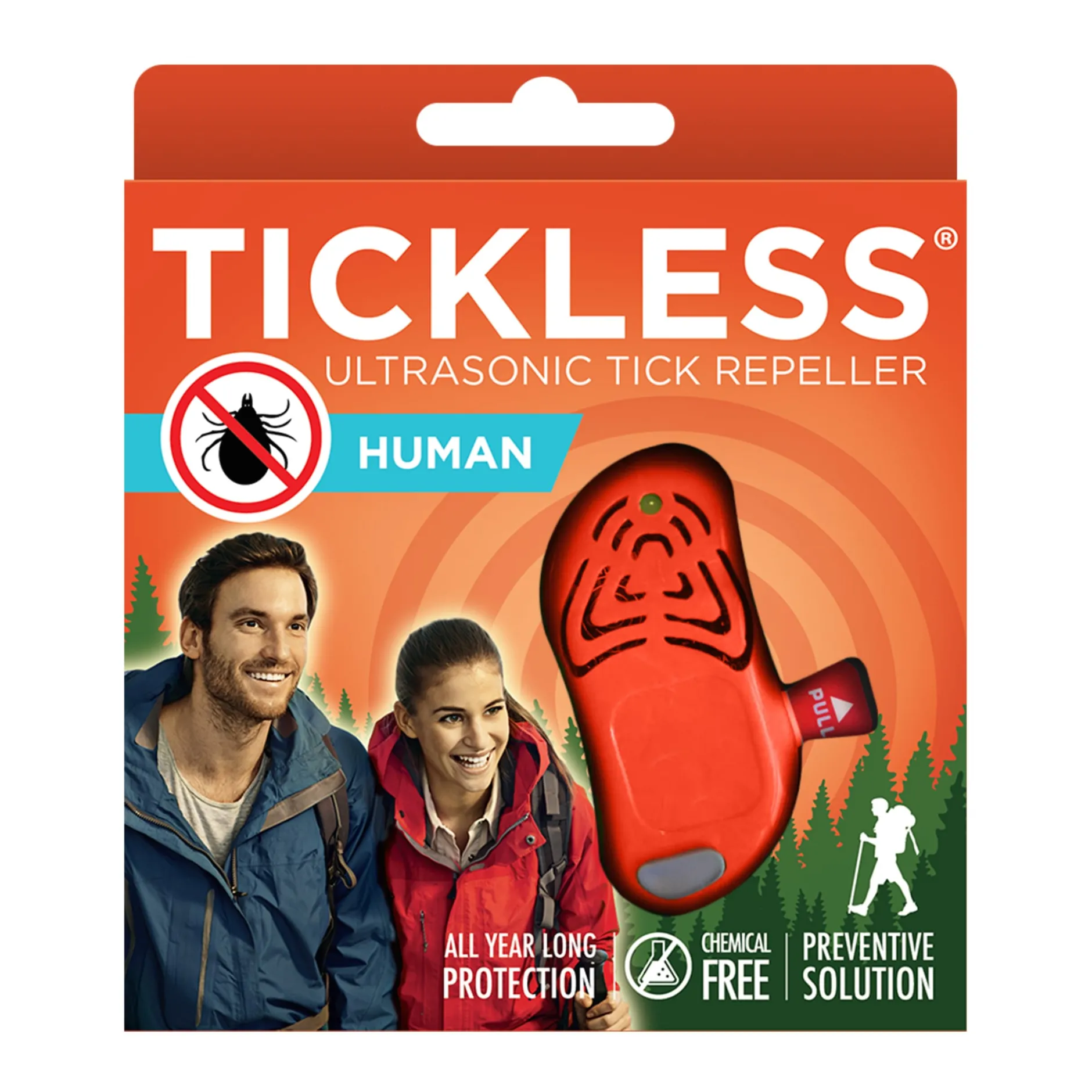 TICKLESS Human Fästingskydd Orange 1 st