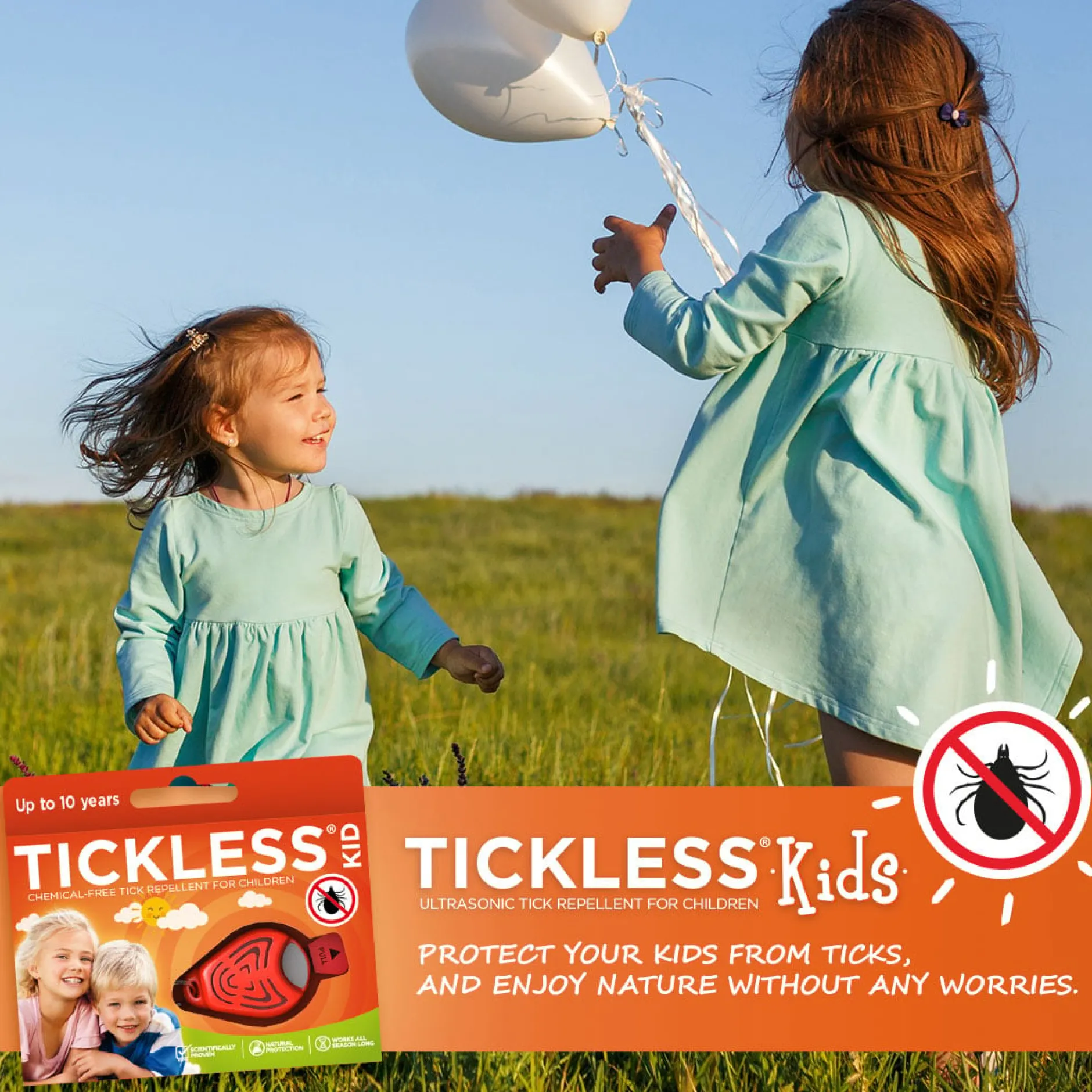 TICKLESS Kid Fästingskydd Orange 1 st