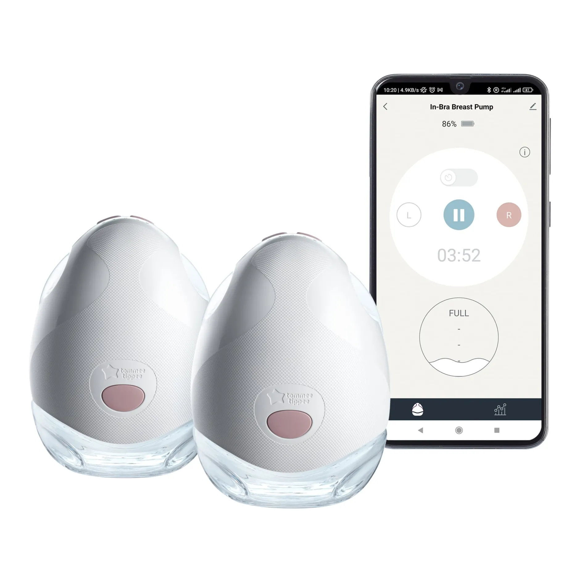 Tommee Tippee Bärbar Elektrisk Bröstpump Dubbel