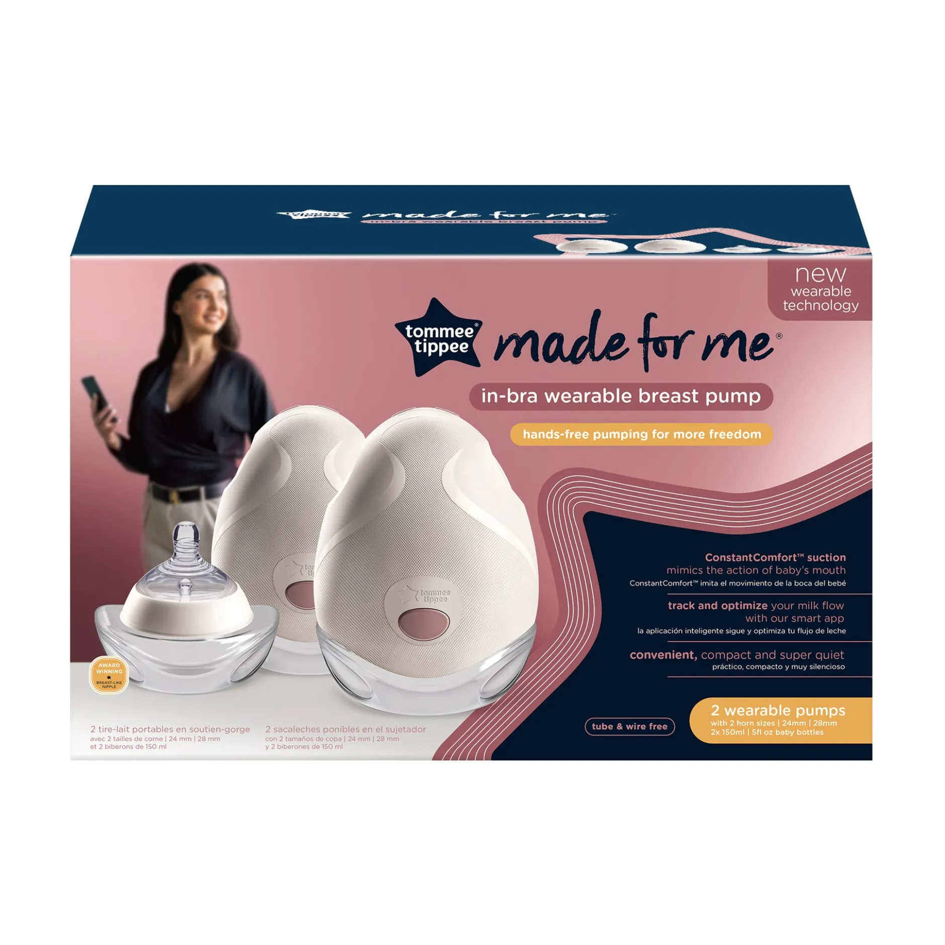 Tommee Tippee Bärbar Elektrisk Bröstpump Dubbel