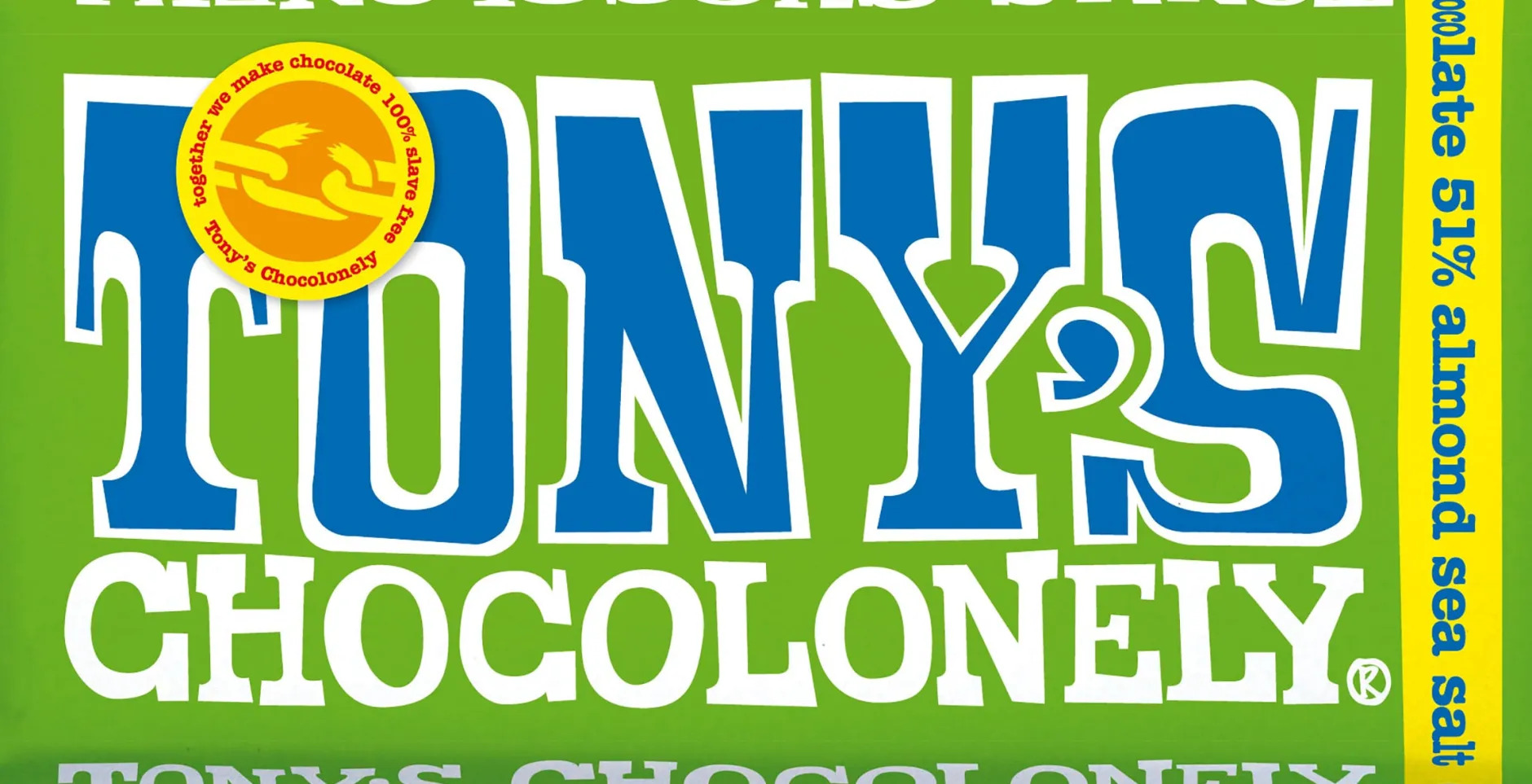 Tony´s Chocolonely Mörk Choklad Mandel & Havssalt 180g