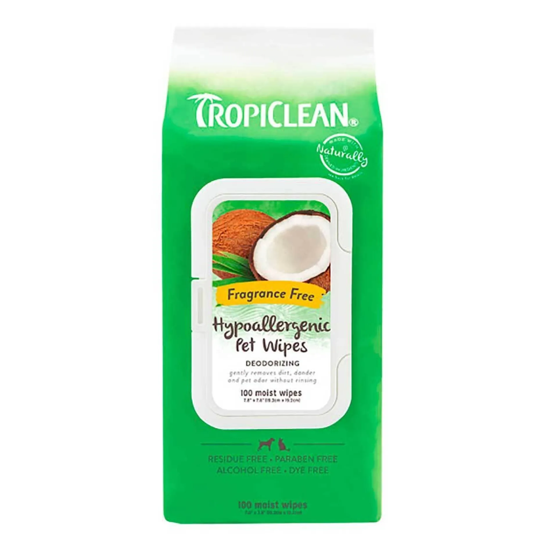 TropiClean Hypo Allergenic Wipes 100 st