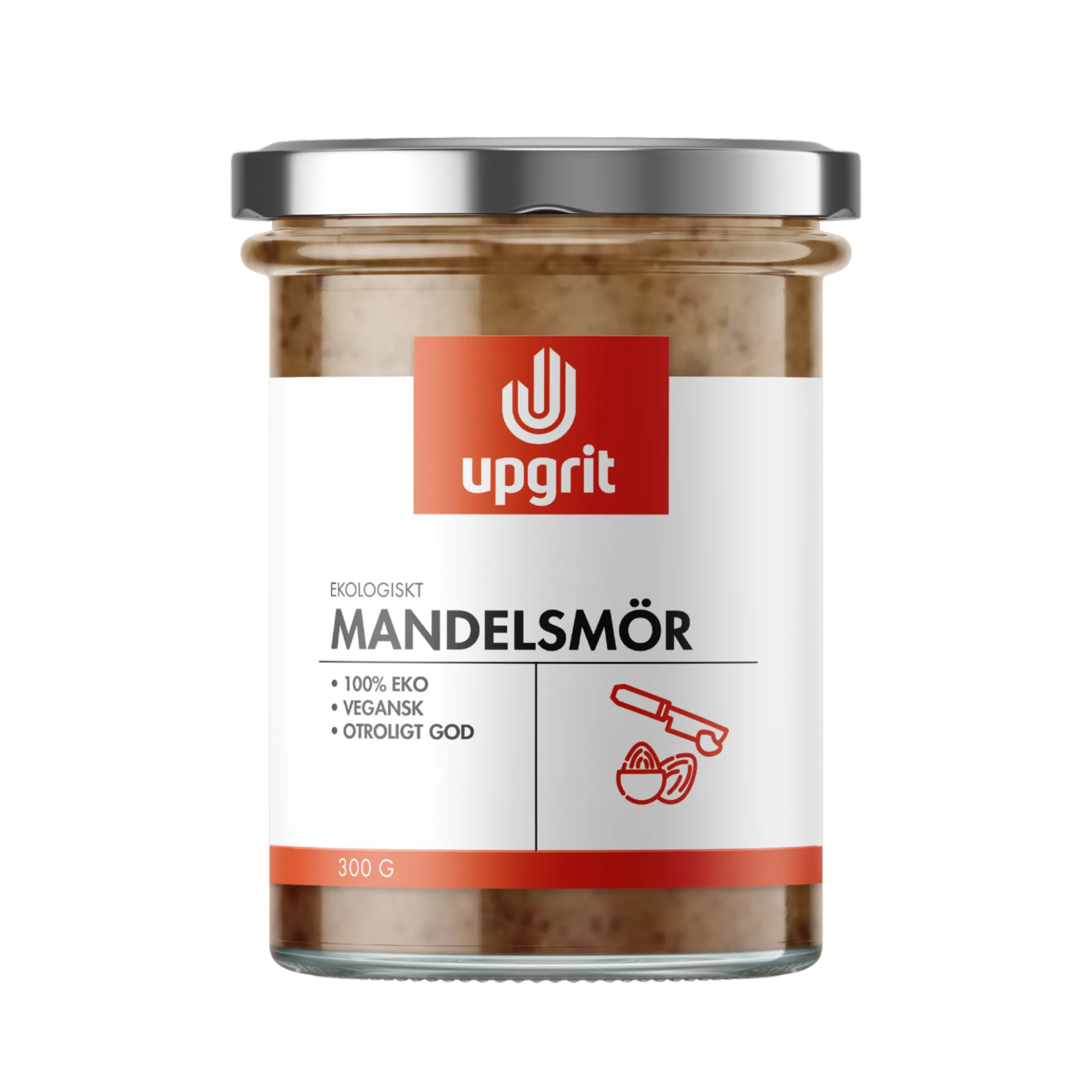 Upgrit Ekologiskt Mandelsmör 300 g