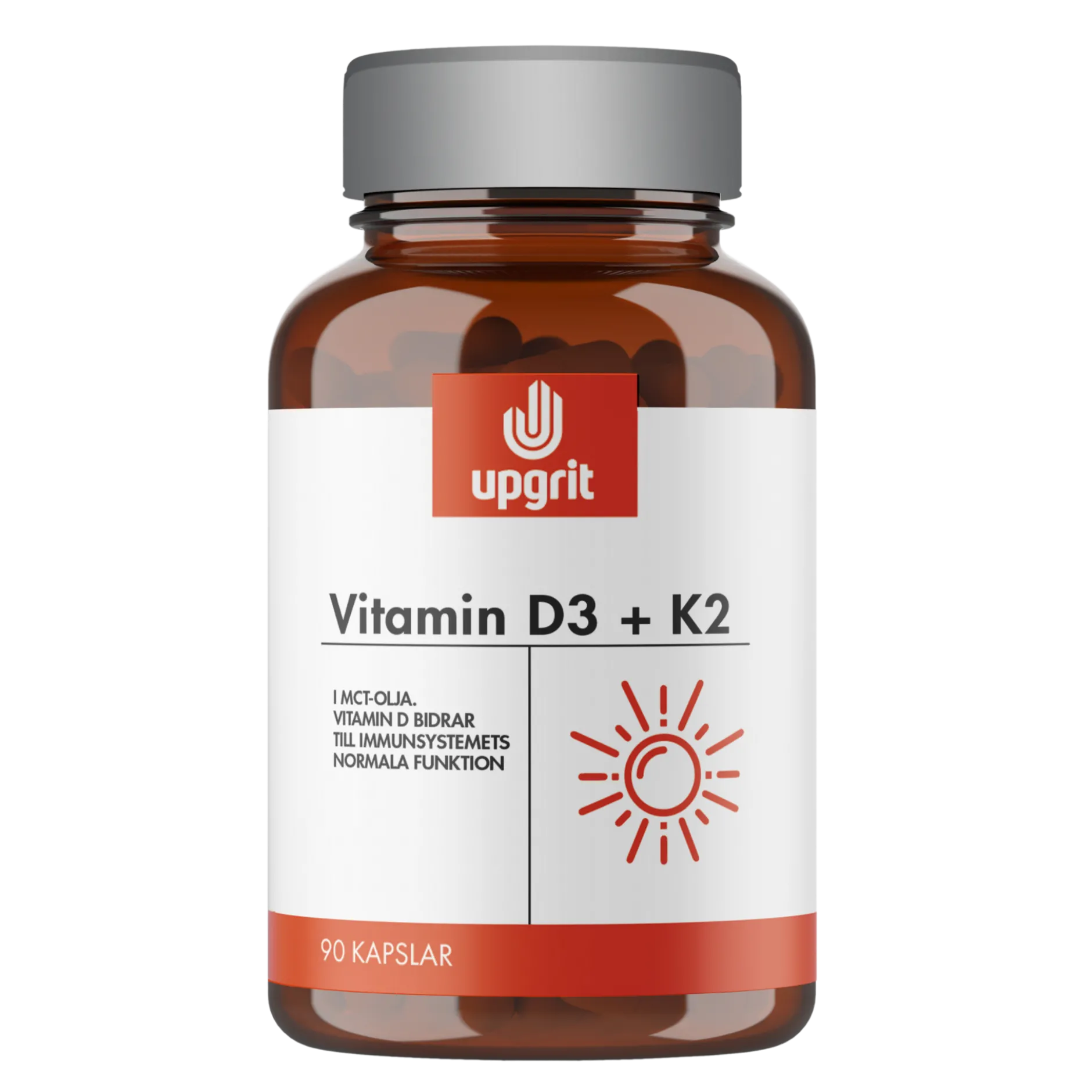 Upgrit Vitamin D3 + K2 90 kapslar