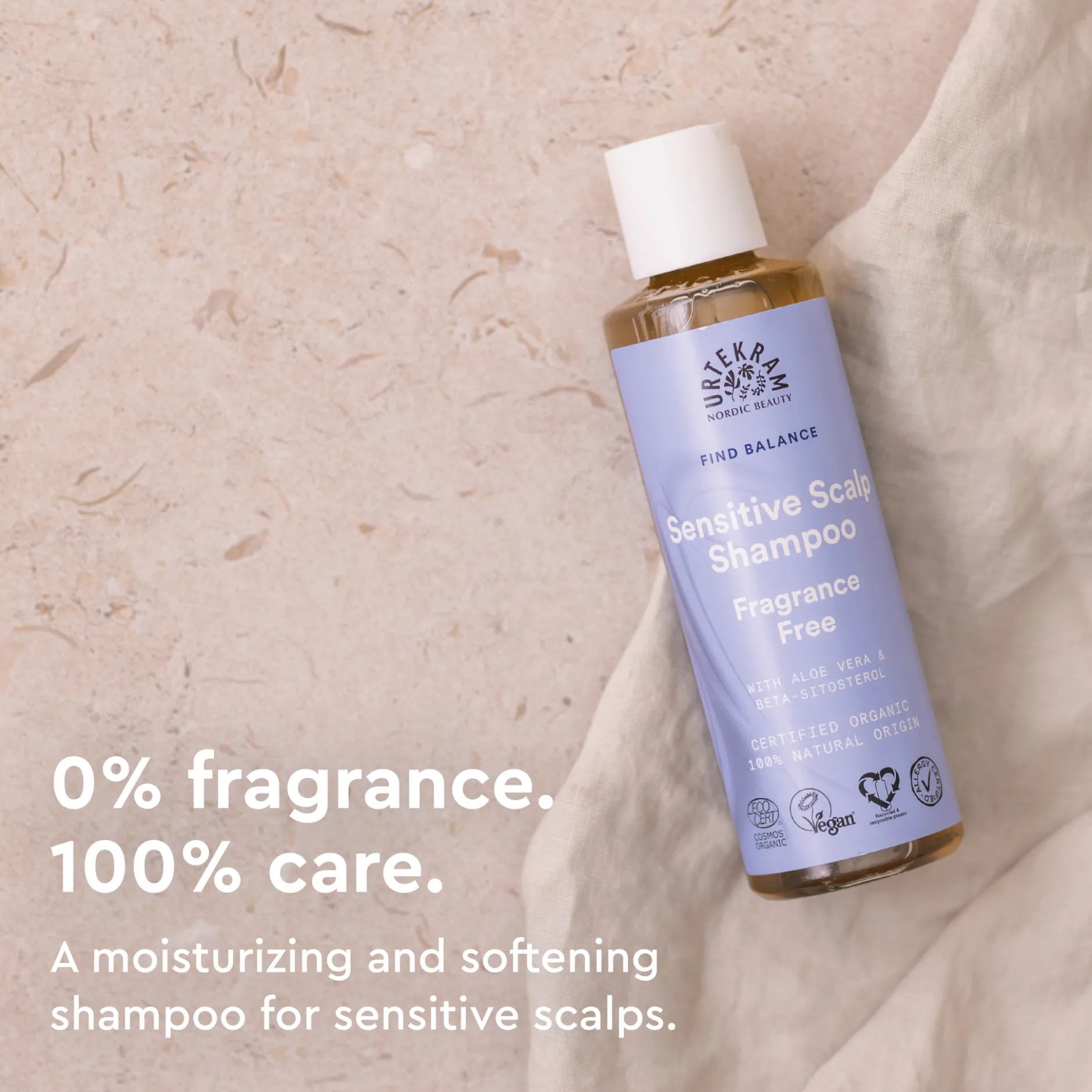 Urtekram Beauty Fragrance Free Shampoo 250 ml