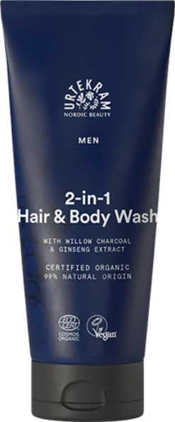 Urtekram Beauty MEN 2 in 1 Hair & Body Wash Organic 200 ml